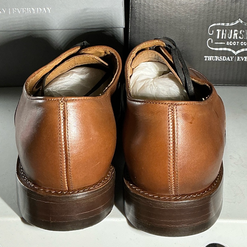 SALE 🎉 Thursday Boot Co. Men's Brandy Colored Executive Shoes, Size 11.5 - Picture 7 of 16